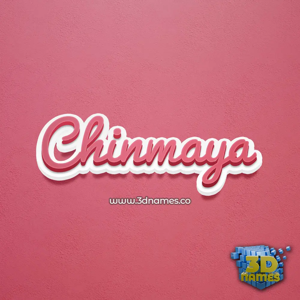 chinmaya in Red Scribble style - 3D name wallpaper