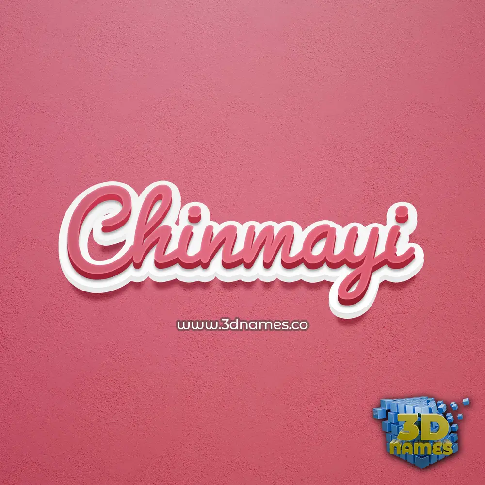 chinmayi in Red Scribble style - 3D name wallpaper