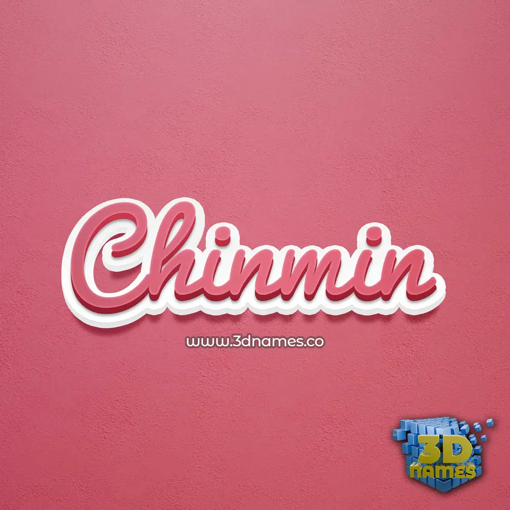 chinmin in Red Scribble style - 3D name wallpaper