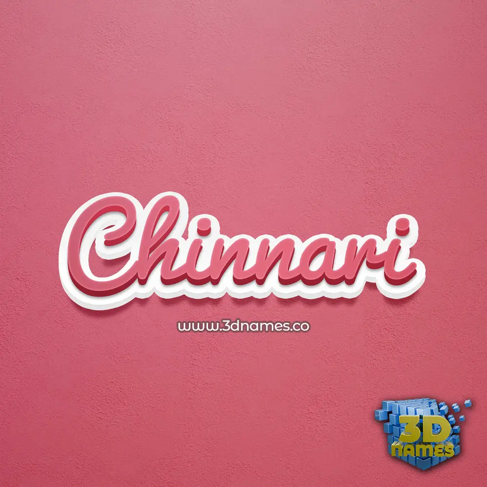 chinnari in Red Scribble style - 3D name wallpaper