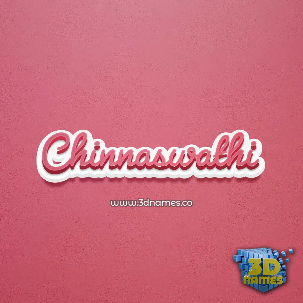 chinnaswathi in Red Scribble style - 3D name wallpaper