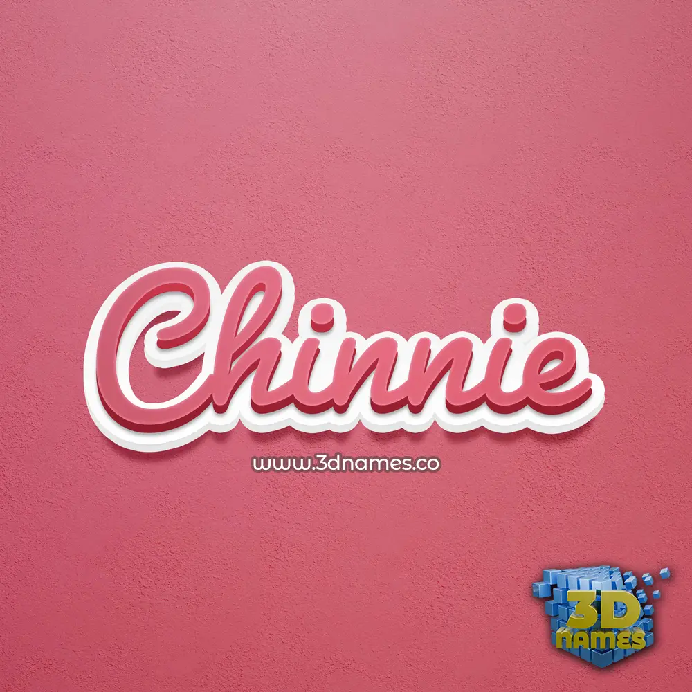 chinnie in Red Scribble style - 3D name wallpaper