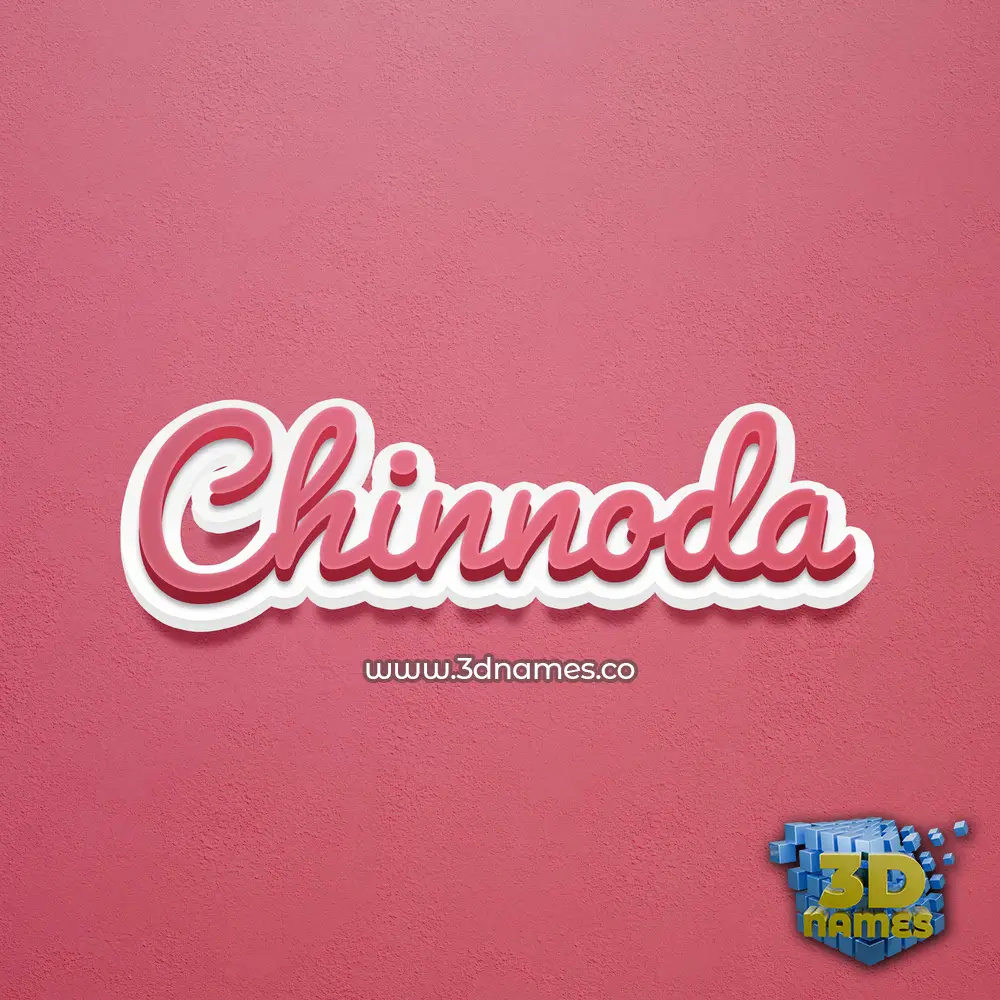 chinnoda in Red Scribble style - 3D name wallpaper