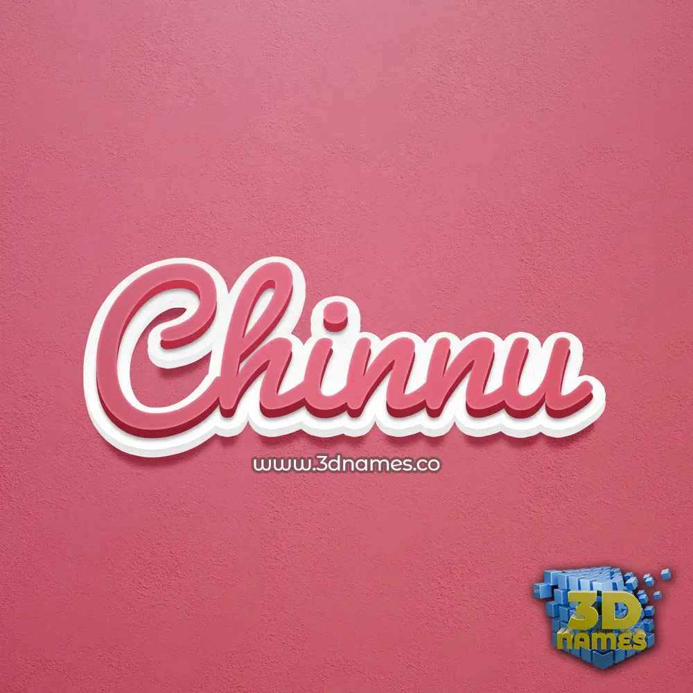 chinnu in Red Scribble style - 3D name wallpaper