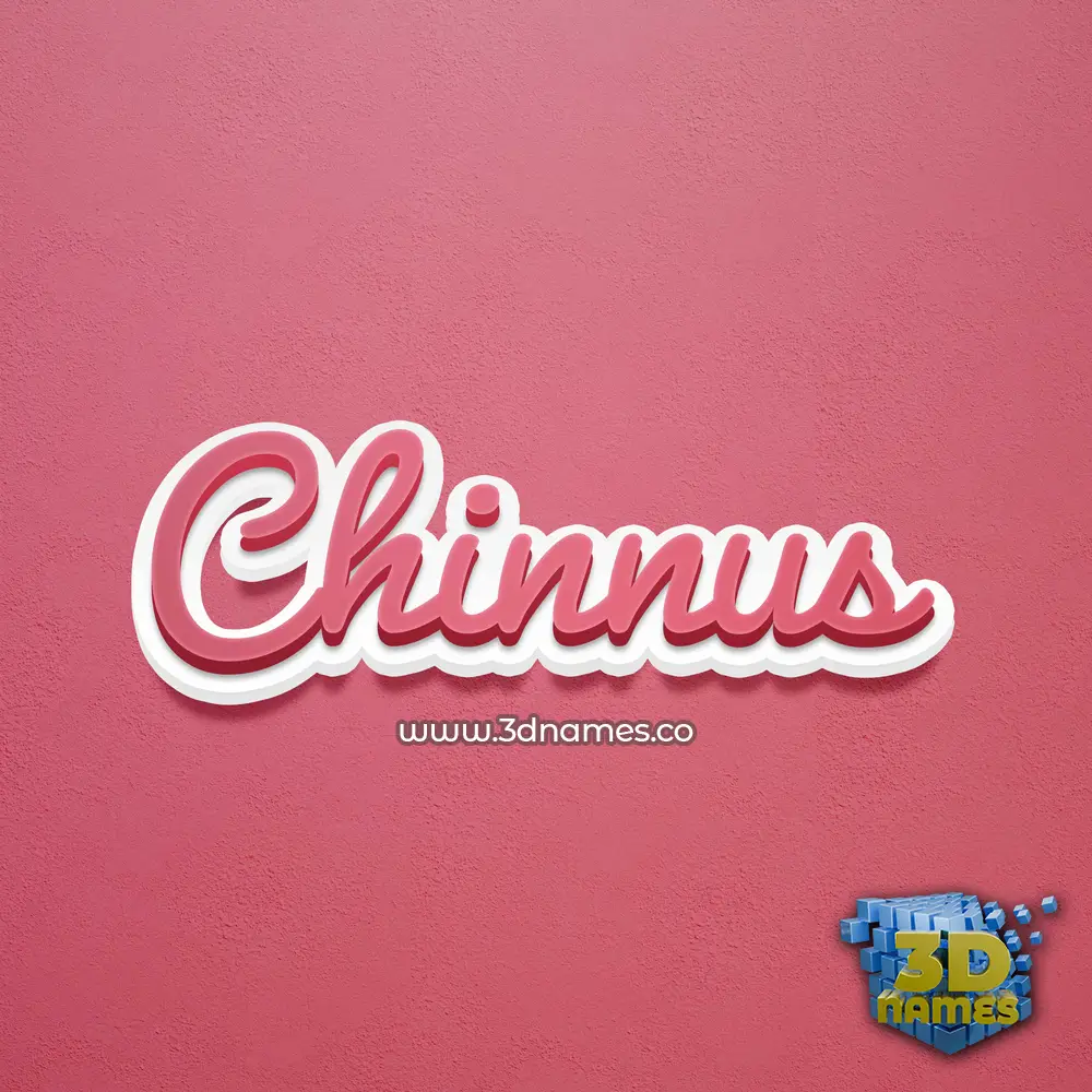 chinnus in Red Scribble style - 3D name wallpaper