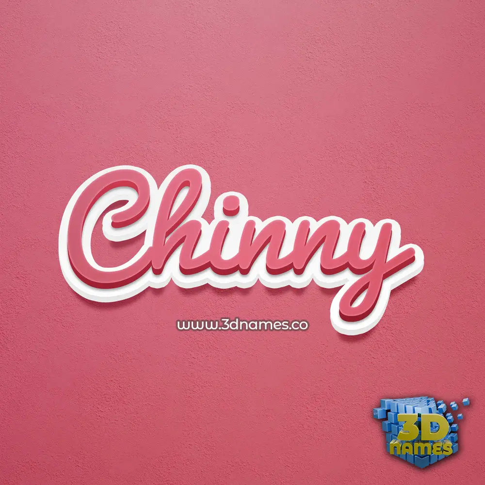 chinny in Red Scribble style - 3D name wallpaper