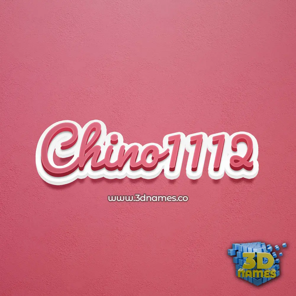 chino1112 in Red Scribble style - 3D name wallpaper