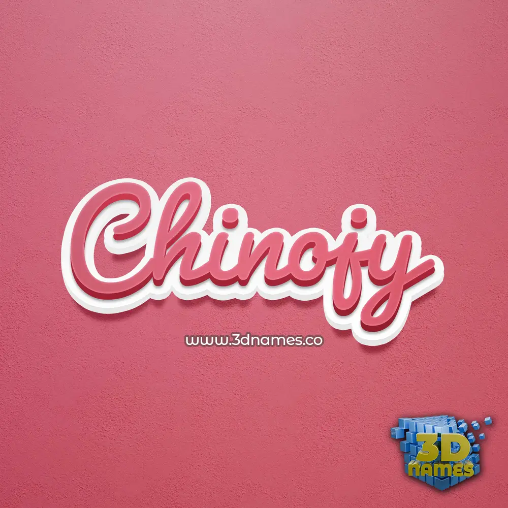 chinojy in Red Scribble style - 3D name wallpaper