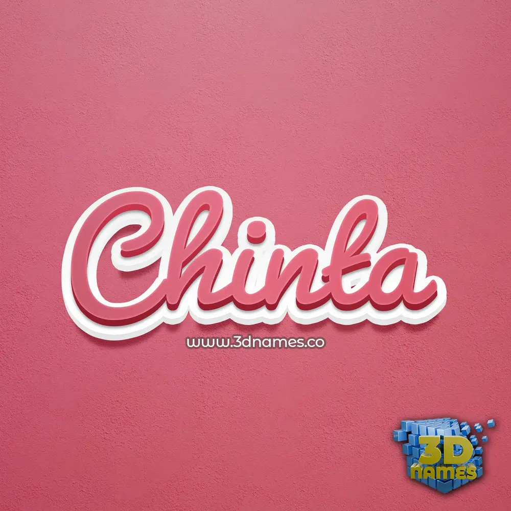 chinta in Red Scribble style - 3D name wallpaper
