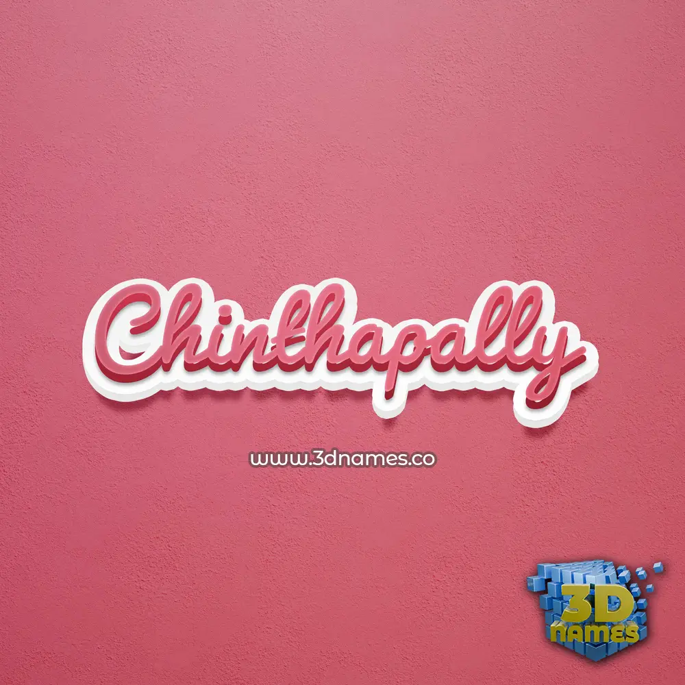 chinthapally in Red Scribble style - 3D name wallpaper