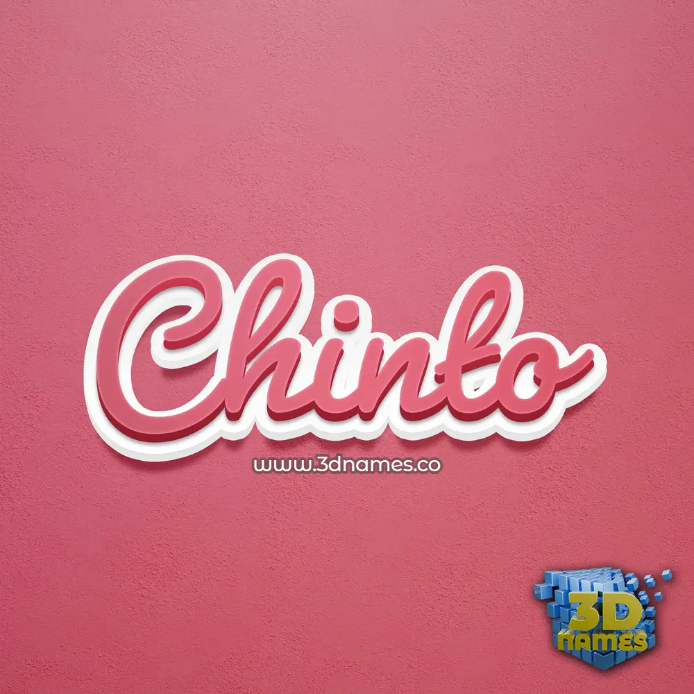 chinto in Red Scribble style - 3D name wallpaper