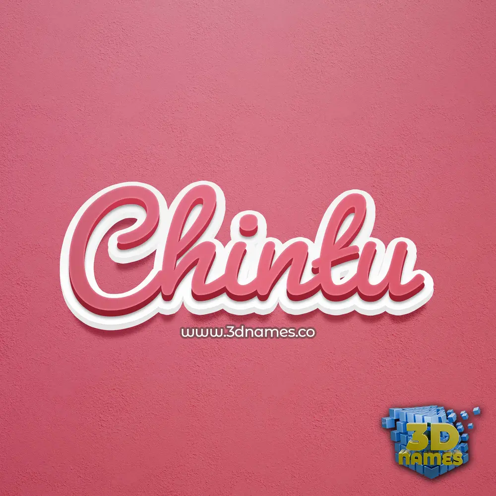 chintu in Red Scribble style - 3D name wallpaper