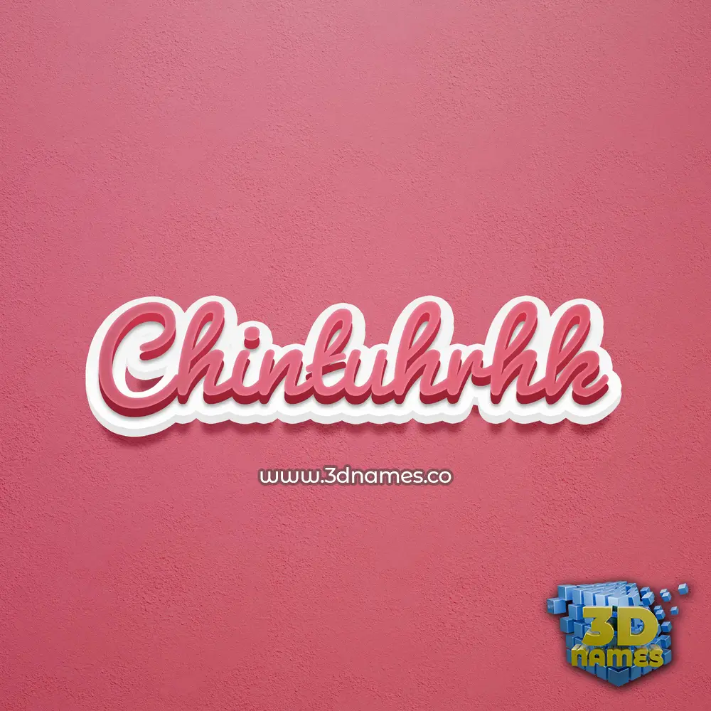 chintuhrhk in Red Scribble style - 3D name wallpaper