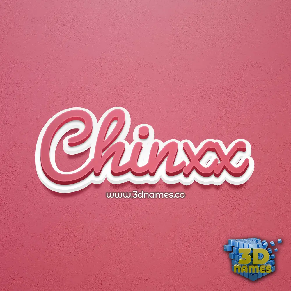 chinxx in Red Scribble style - 3D name wallpaper