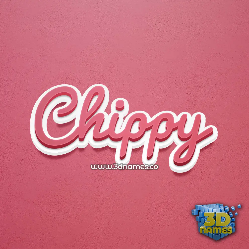 chippy in Red Scribble style - 3D name wallpaper