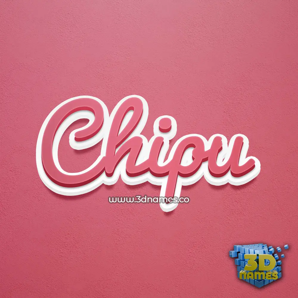 chipu in Red Scribble style - 3D name wallpaper