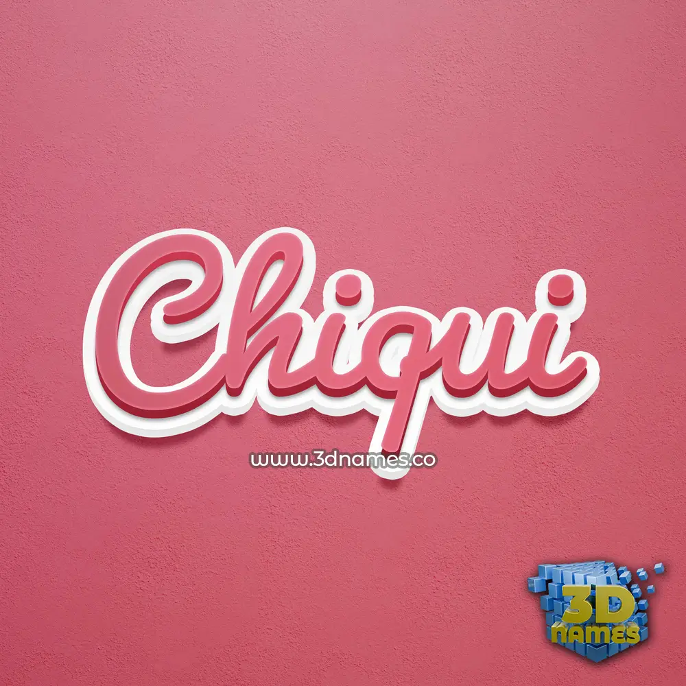 chiqui in Red Scribble style - 3D name wallpaper