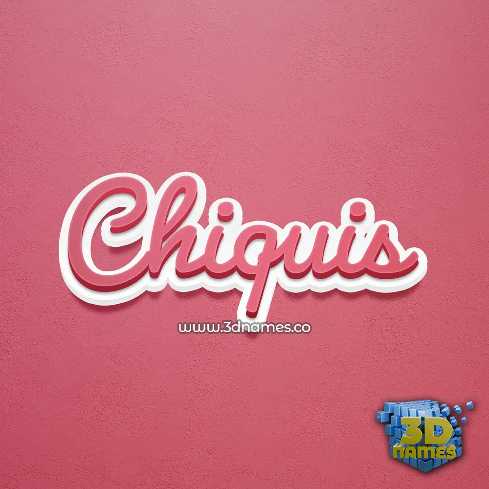 chiquis in Red Scribble style - 3D name wallpaper