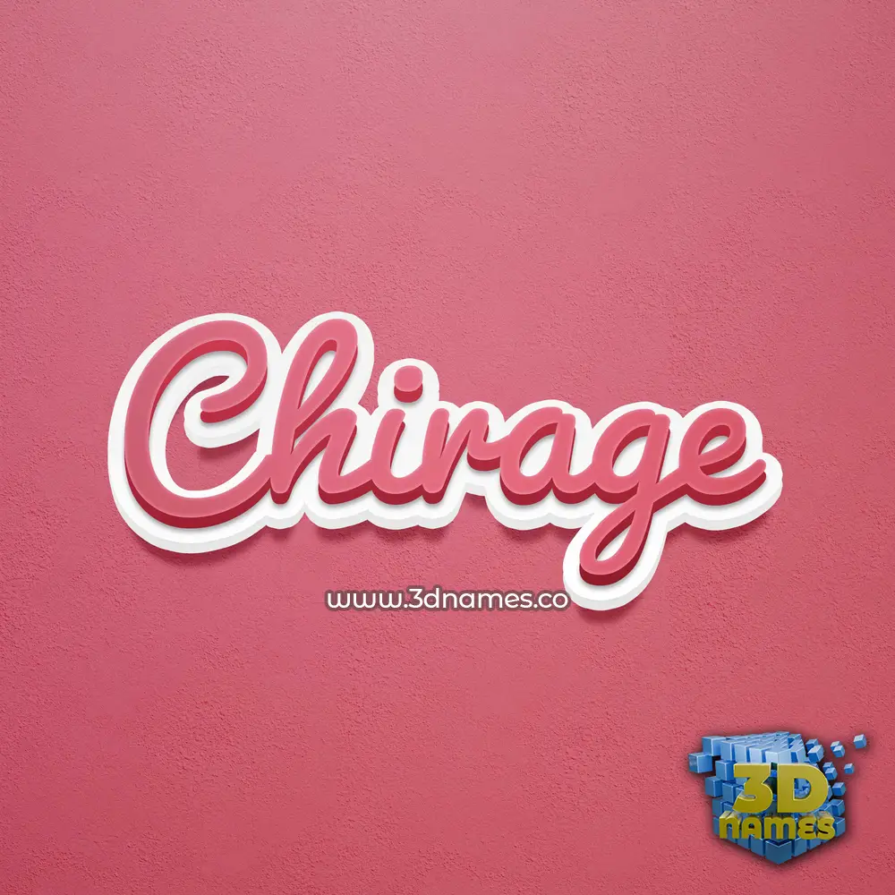 chirage in Red Scribble style - 3D name wallpaper