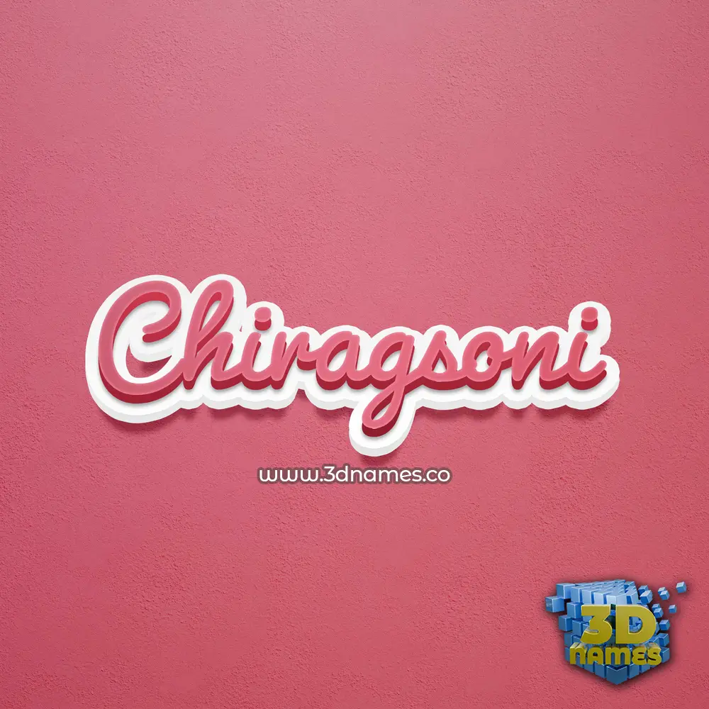 chiragsoni in Red Scribble style - 3D name wallpaper