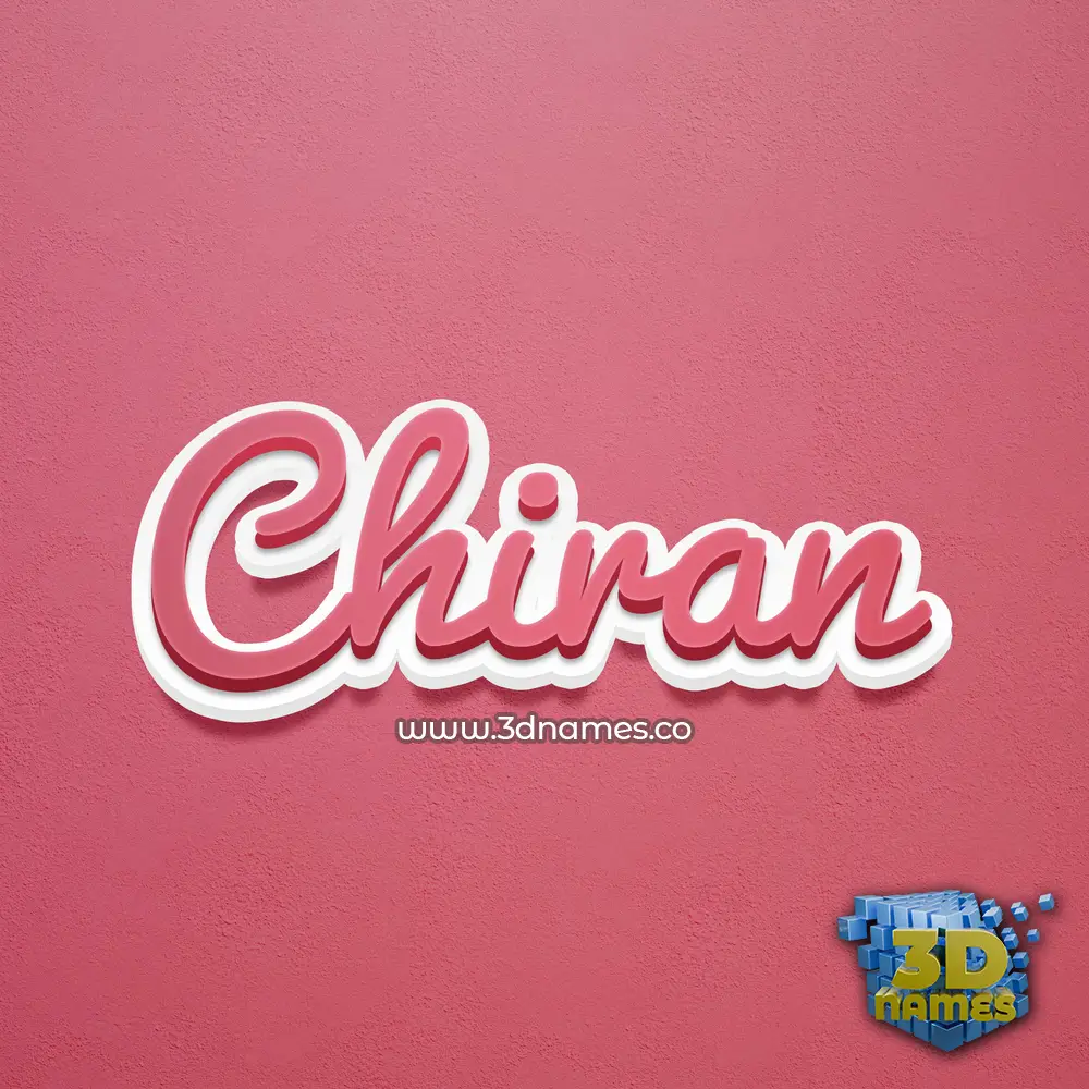 chiran in Red Scribble style - 3D name wallpaper