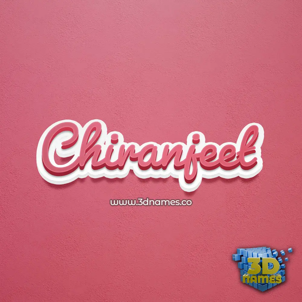 chiranjeet in Red Scribble style - 3D name wallpaper