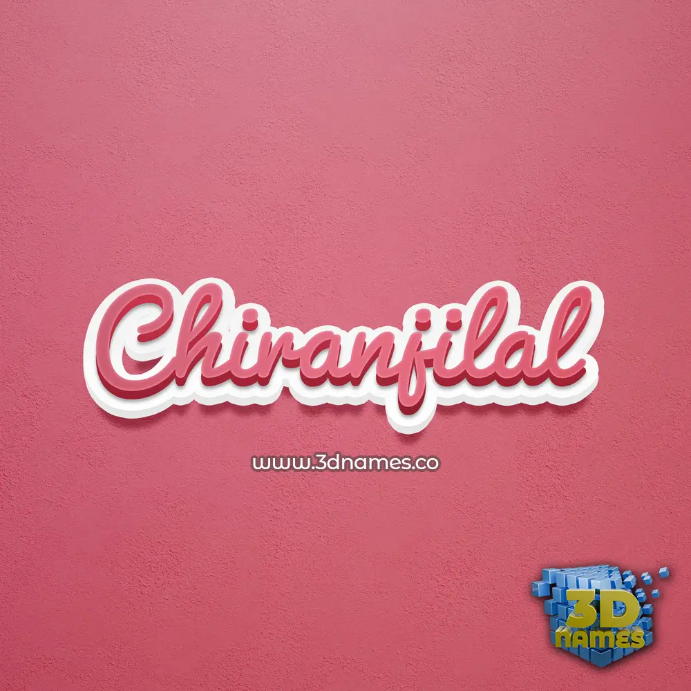 chiranjilal in Red Scribble style - 3D name wallpaper