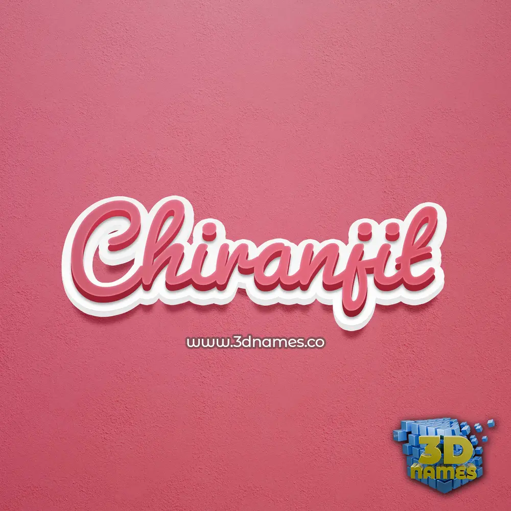 chiranjit in Red Scribble style - 3D name wallpaper