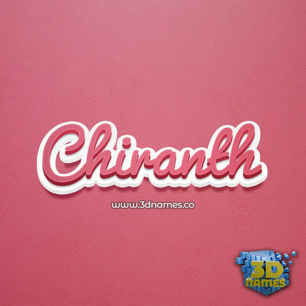 chiranth in Red Scribble style - 3D name wallpaper