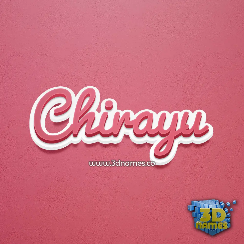 chirayu in Red Scribble style - 3D name wallpaper