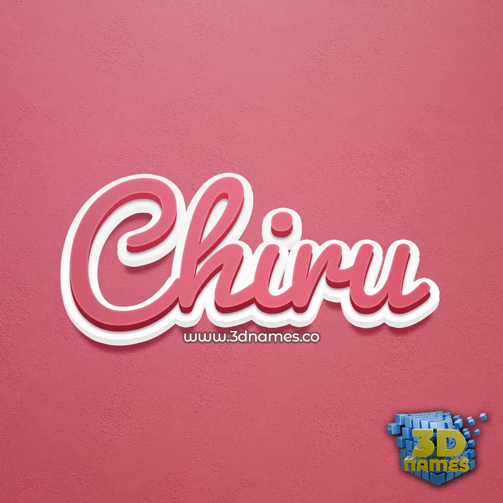 chiru in Red Scribble style - 3D name wallpaper