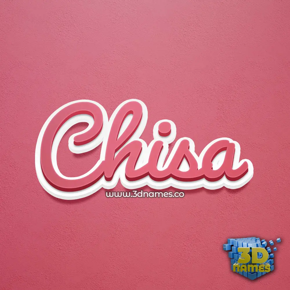 chisa in Red Scribble style - 3D name wallpaper