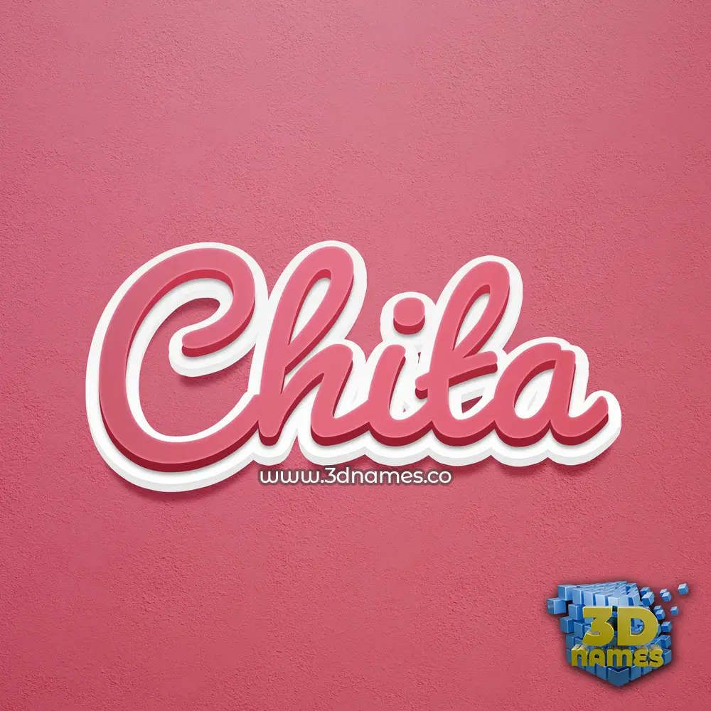 chita in Red Scribble style - 3D name wallpaper