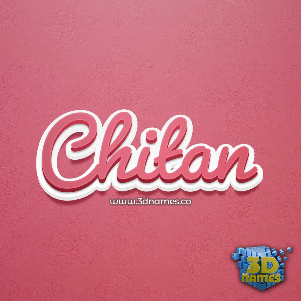 chitan in Red Scribble style - 3D name wallpaper