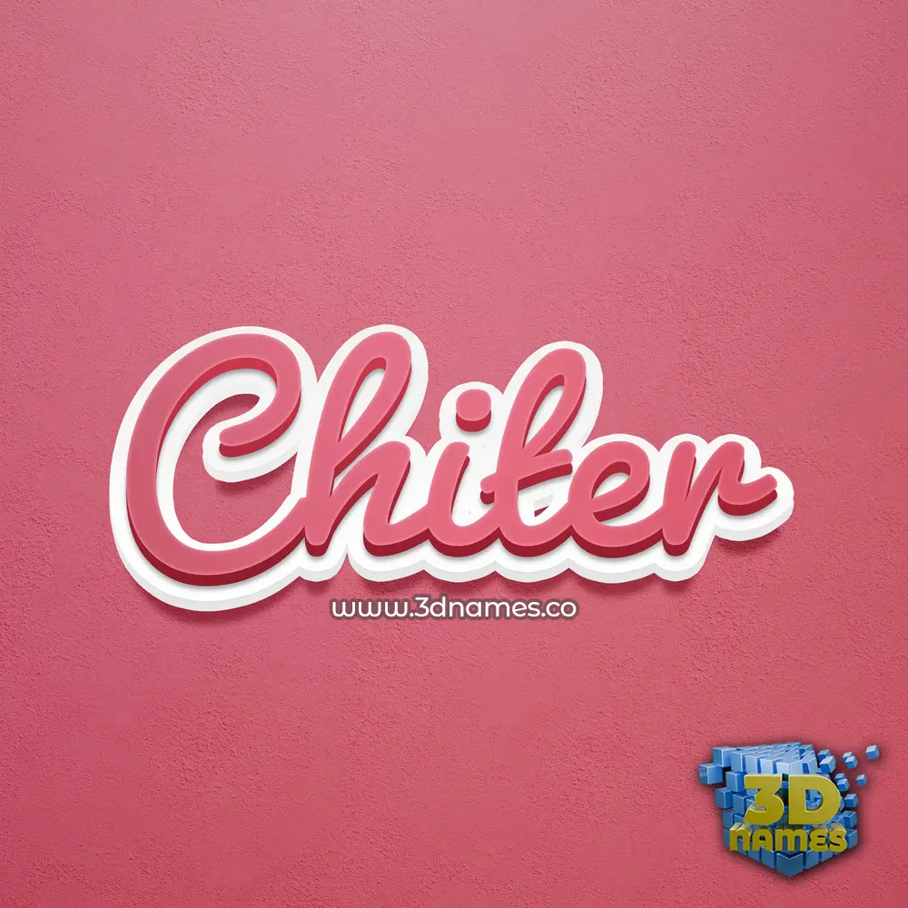 chiter in Red Scribble style - 3D name wallpaper
