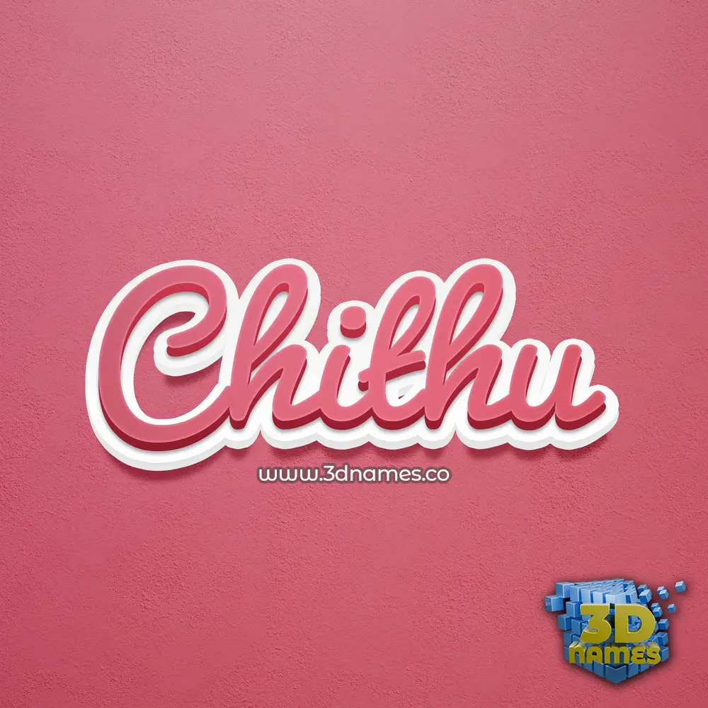 chithu in Red Scribble style - 3D name wallpaper