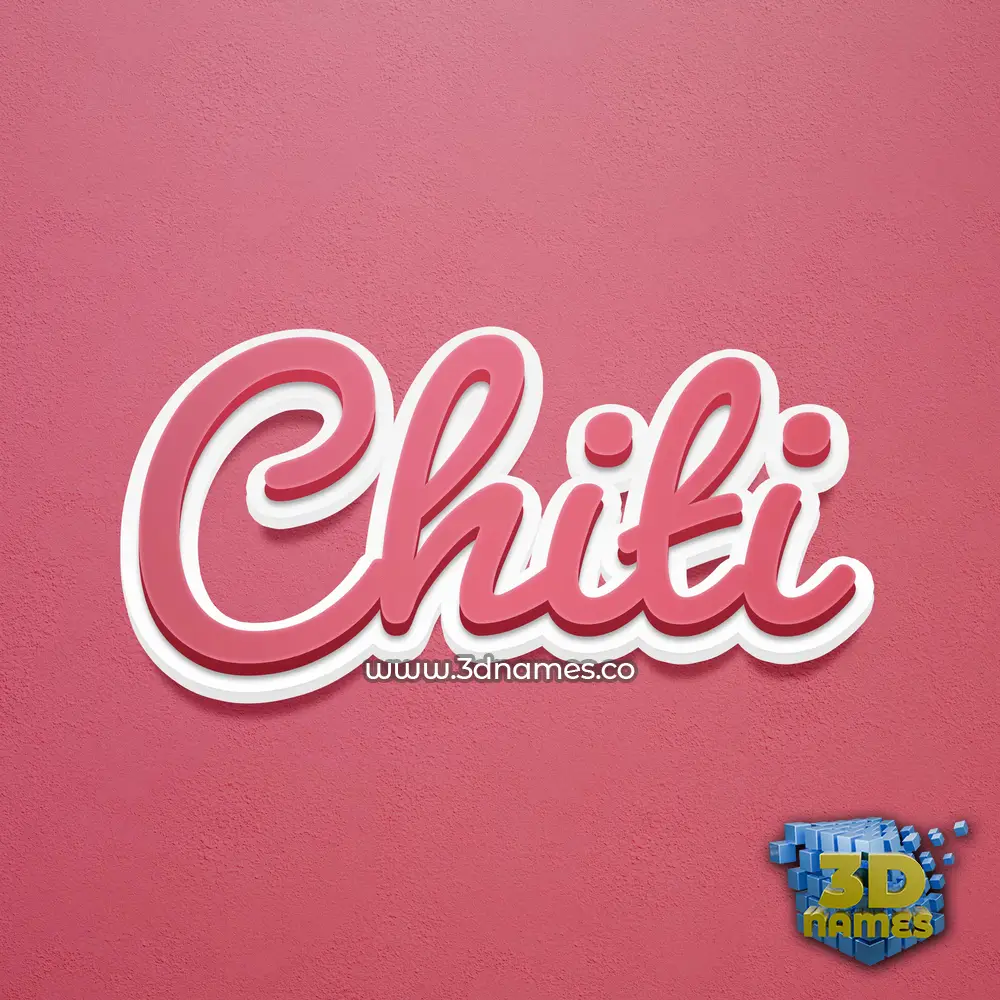 chiti in Red Scribble style - 3D name wallpaper