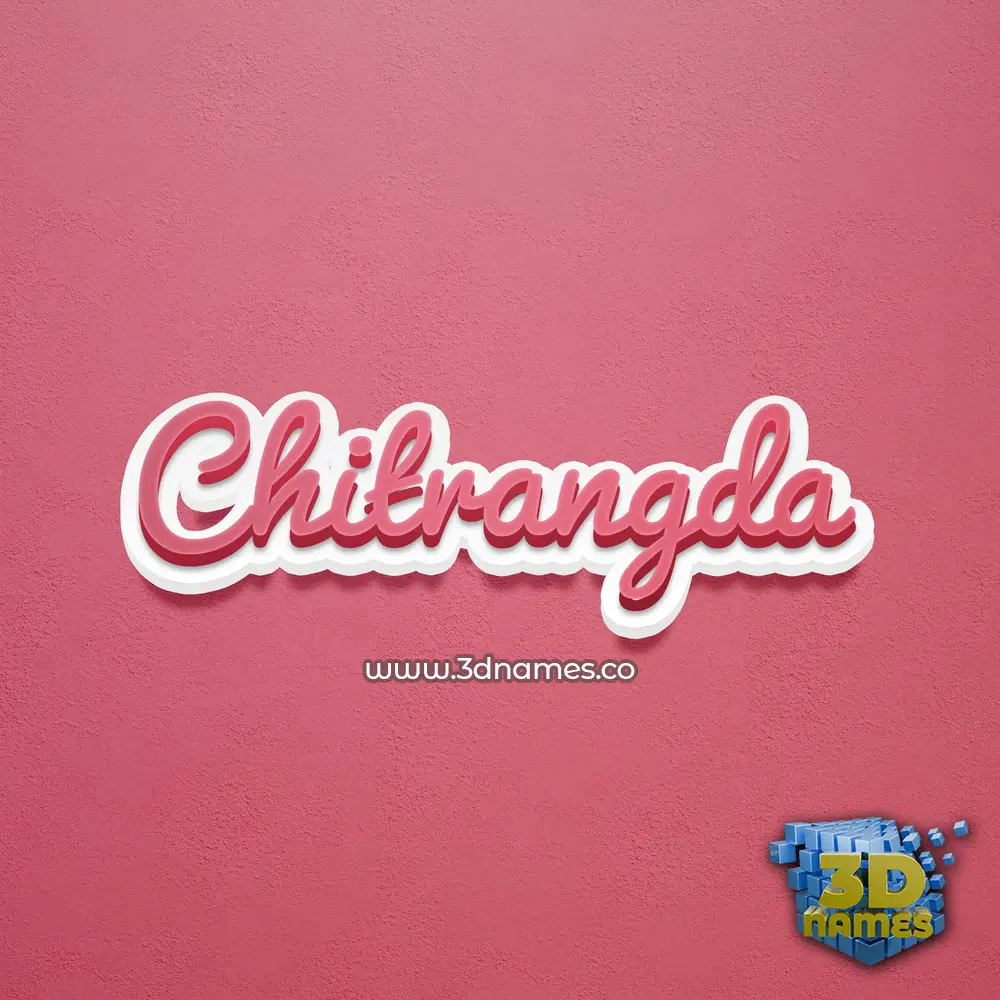 chitrangda in Red Scribble style - 3D name wallpaper