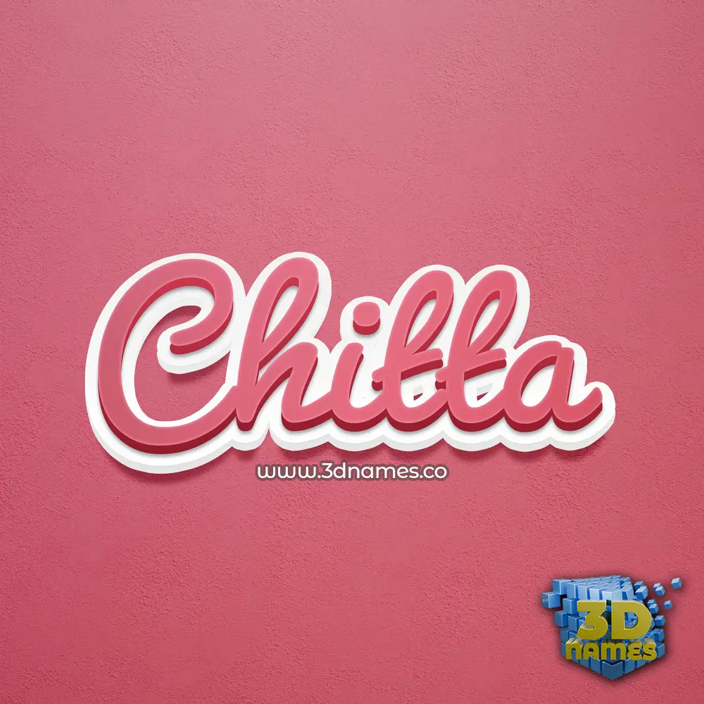 chitta in Red Scribble style - 3D name wallpaper