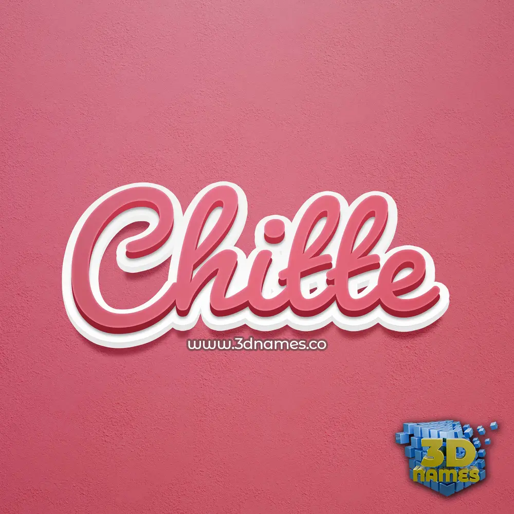 chitte in Red Scribble style - 3D name wallpaper