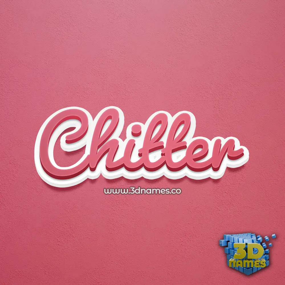 chitter in Red Scribble style - 3D name wallpaper