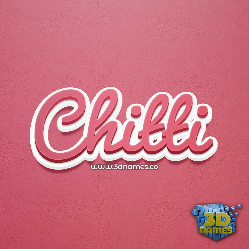 chitti in Red Scribble style - 3D name wallpaper
