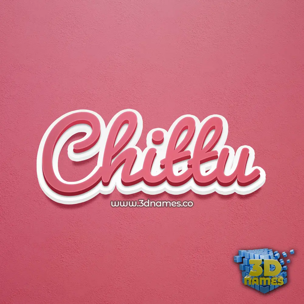 chittu in Red Scribble style - 3D name wallpaper