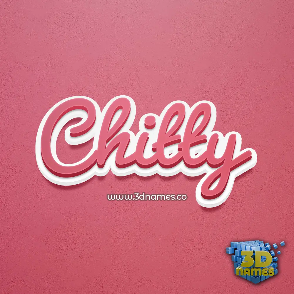 chitty in Red Scribble style - 3D name wallpaper