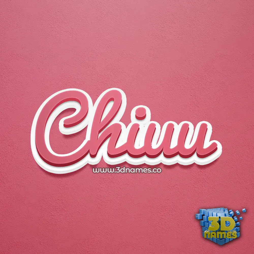 chiuu in Red Scribble style - 3D name wallpaper