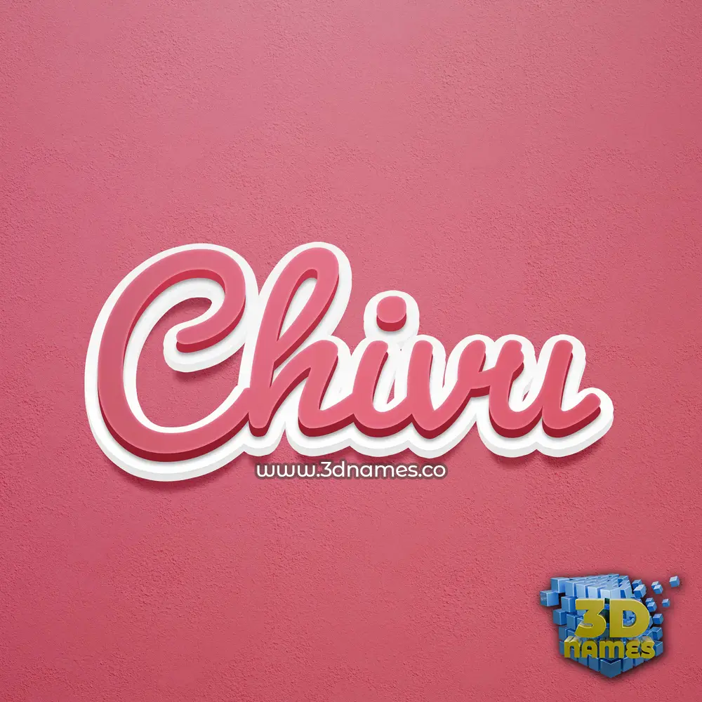 chivu in Red Scribble style - 3D name wallpaper