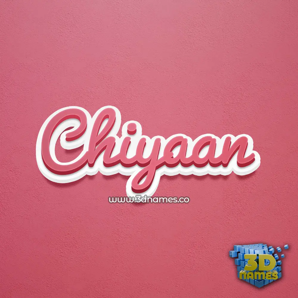chiyaan in Red Scribble style - 3D name wallpaper