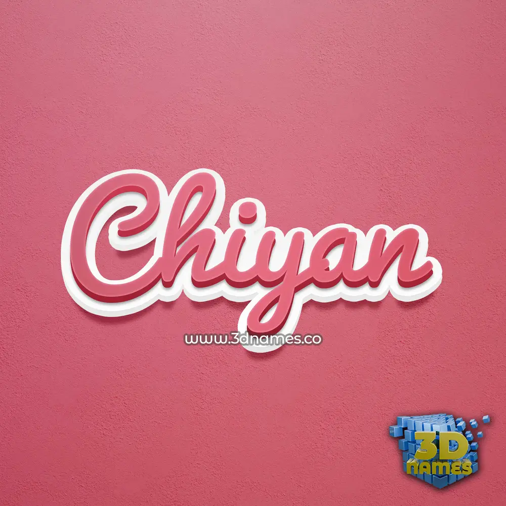 chiyan in Red Scribble style - 3D name wallpaper
