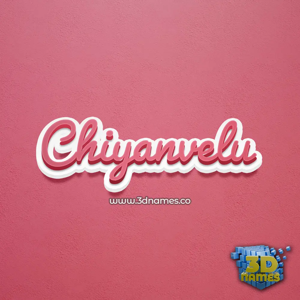 chiyanvelu in Red Scribble style - 3D name wallpaper