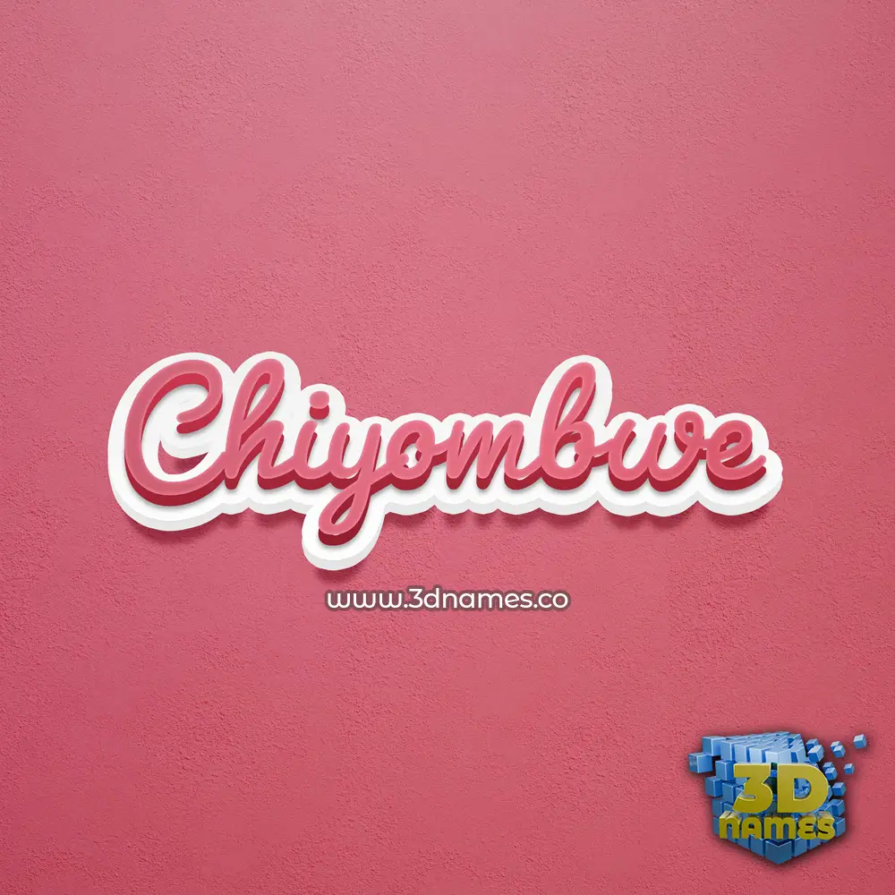 chiyombwe in Red Scribble style - 3D name wallpaper